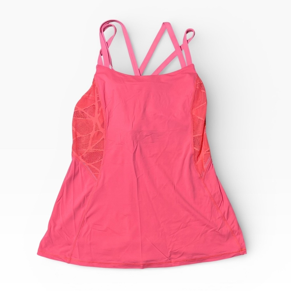 Lululemon City Sky Run By Tank Grapefruit Strappy Racerback Athletic Top Size 6